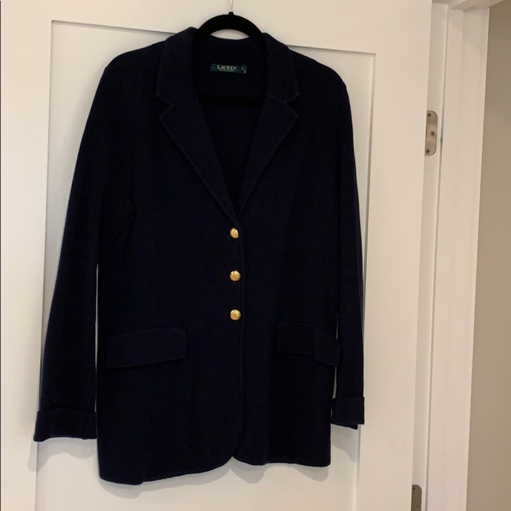 Ralph Lauren Navy knit blazer
